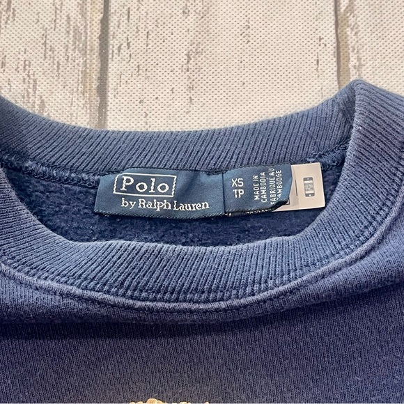 Polo Ralph Lauren Polo Bear Cotton-Blend Sweatshirt Sz XS Color “Austin Blue” - Picture 6 of 14